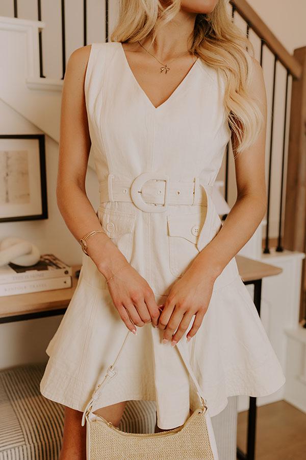 Impressions Sunlit Splendor Mini Dress In French Vanilla