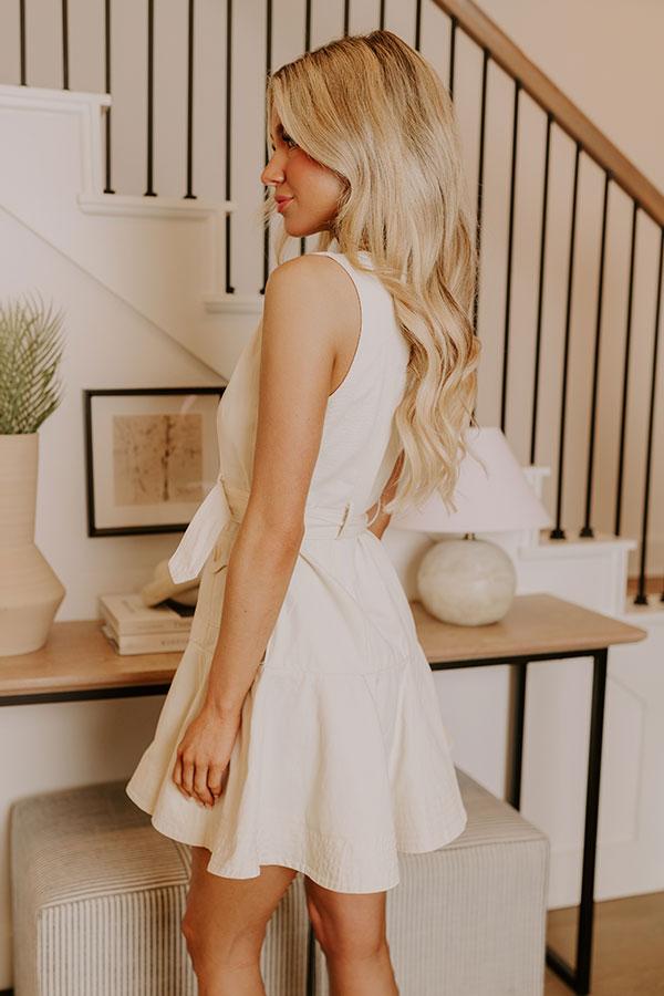 Impressions Sunlit Splendor Mini Dress In French Vanilla