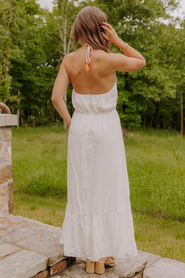 Impressions Sunset Meadow Floral Embroidered Maxi Dress