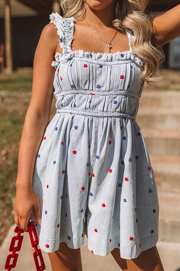 Impressions Surrounded By The Starlight Embroidered Romper