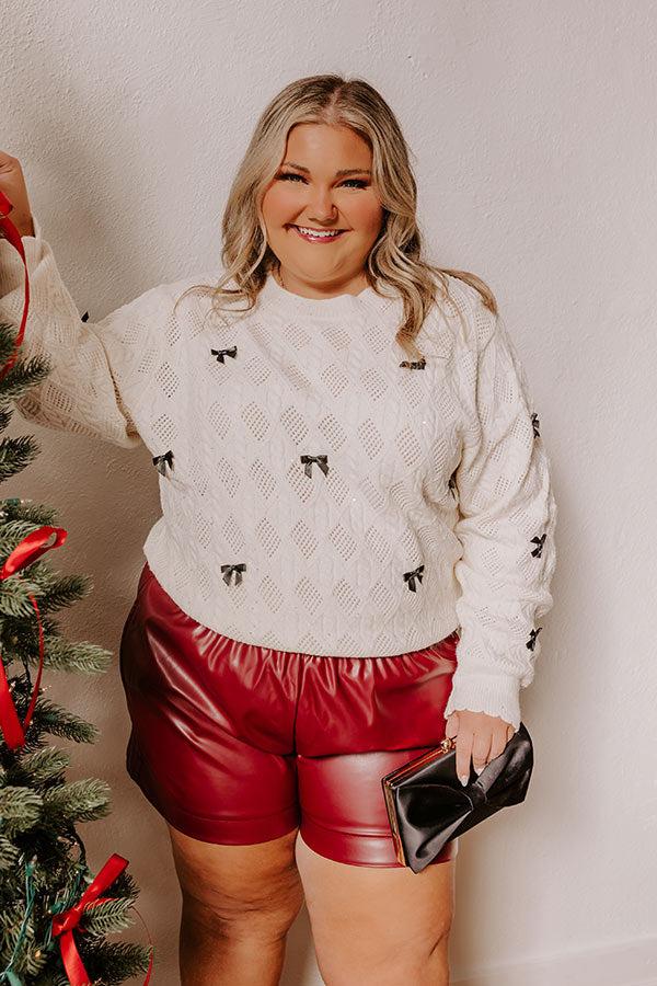 Impressions Sweet As Can Be Cable Knit Sweater Curves