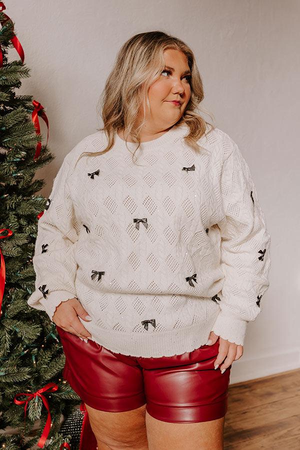 Impressions Sweet As Can Be Cable Knit Sweater Curves