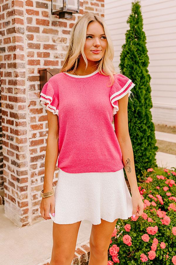 Impressions Sweet Charmer Knit Top in Bubblegum Pink