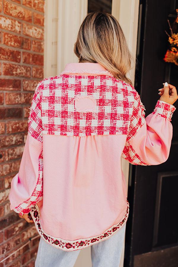 Impressions Sweet Perspective Color Block Tweed Jacket