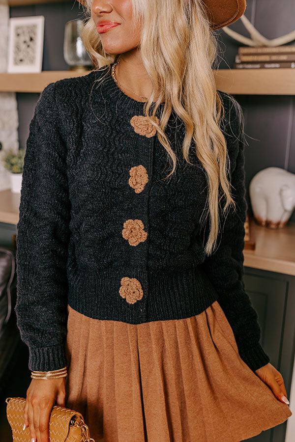 Impressions Sweet Serendipity Knit Sweater In Black