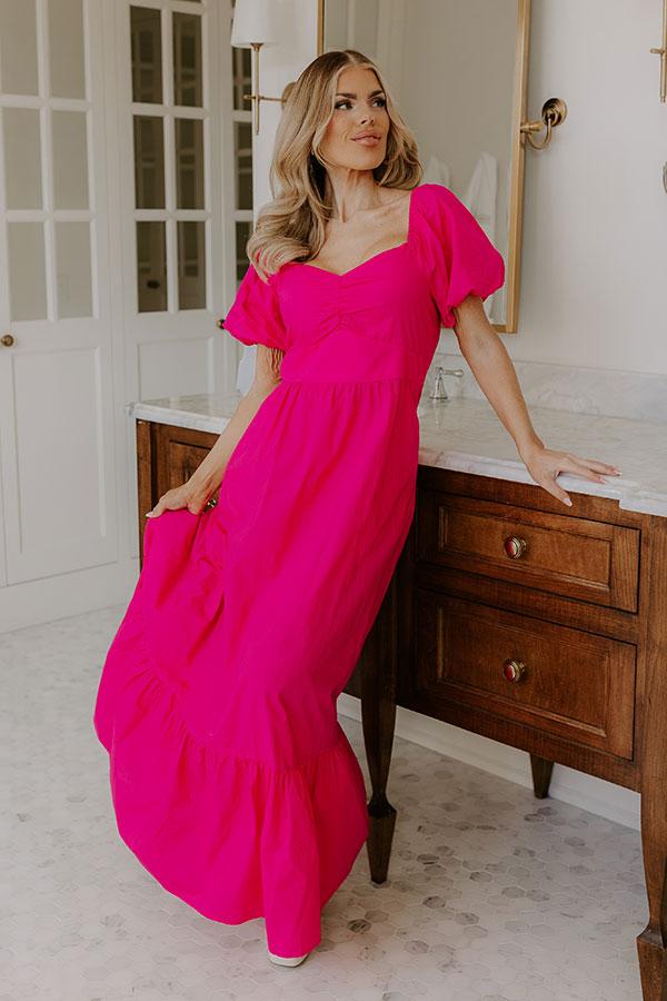 Impressions Sweet Serendipity Maxi Dress in Hot Pink
