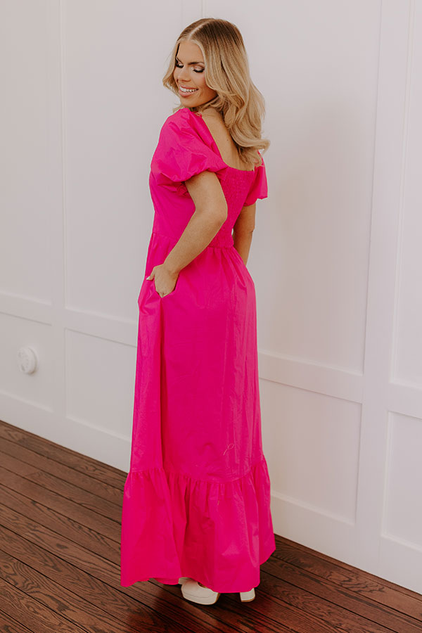 Impressions Sweet Serendipity Maxi Dress In Hot Pink