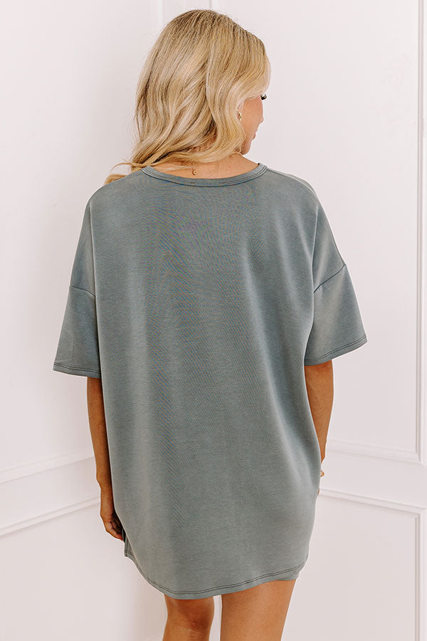 Impressions Sweet Serenity Oversized Tee In Charcoal