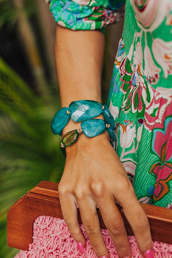 Impressions Take Me To Cabo Bracelet Set In Turquoise