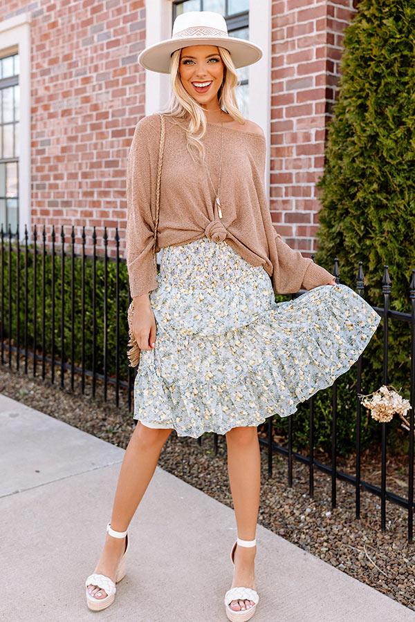 Impressions Talk Floral To Me Smocked Dress In Mint