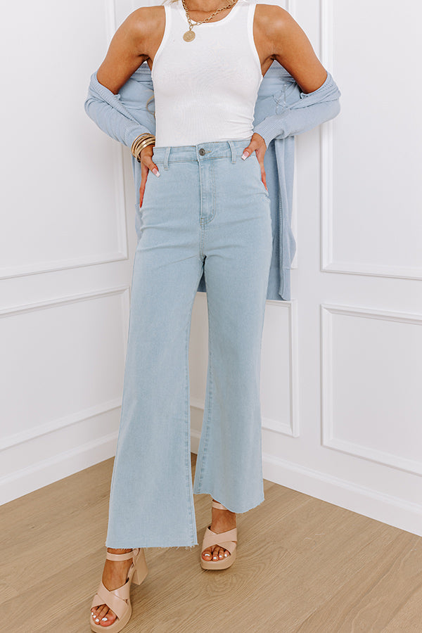 Impressions The Adriana High Waist Wide Leg Jean In Light Wash