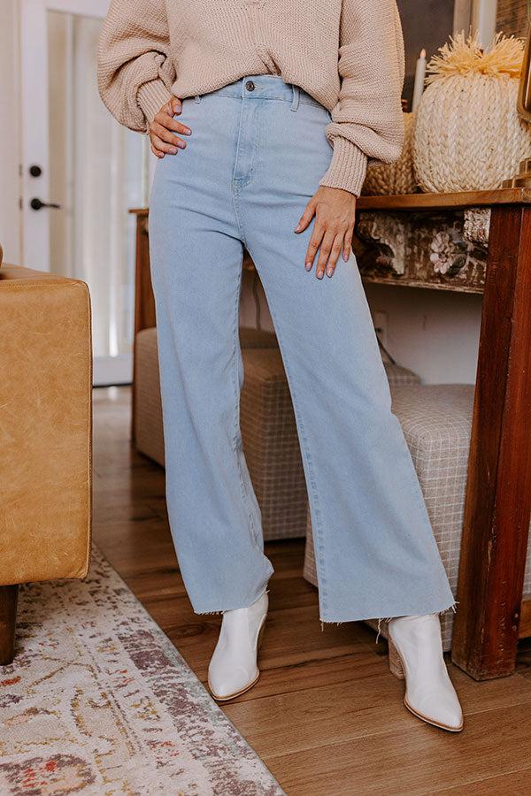 Impressions The Adriana High Waist Wide Leg Jean in Light Wash