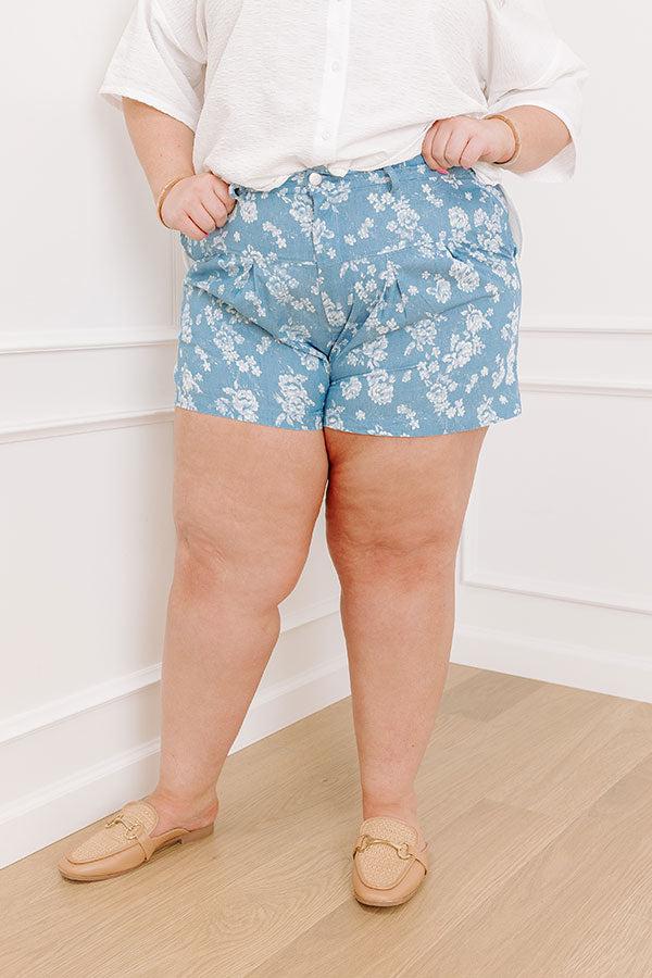 Impressions The Allison High Waist Floral Shorts Curves