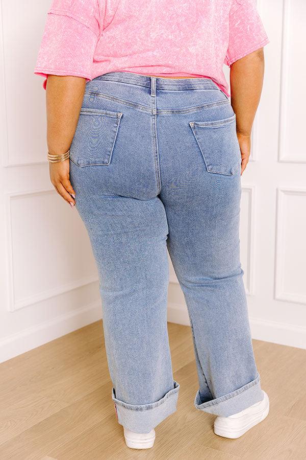 Impressions The Amara High Waist Ankle Flare Jean Curves