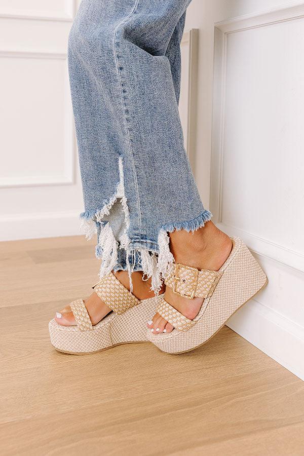 Impressions The Amaya Woven Platform Wedge In Natural