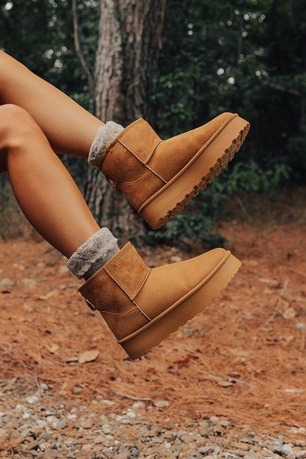 Impressions The Arabella Faux Suede Platform Boot In Brown