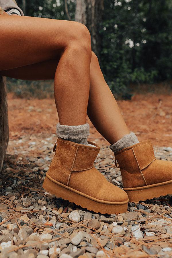 Impressions The Arabella Faux Suede Platform Boot In Brown