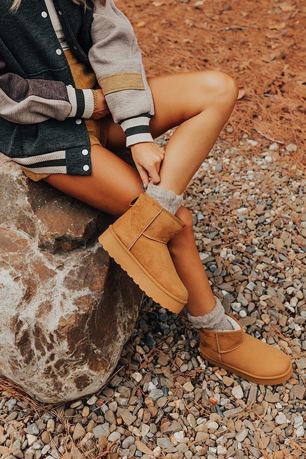 Impressions The Arabella Faux Suede Platform Boot In Brown