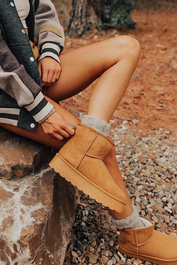 Impressions The Arabella Faux Suede Platform Boot In Brown