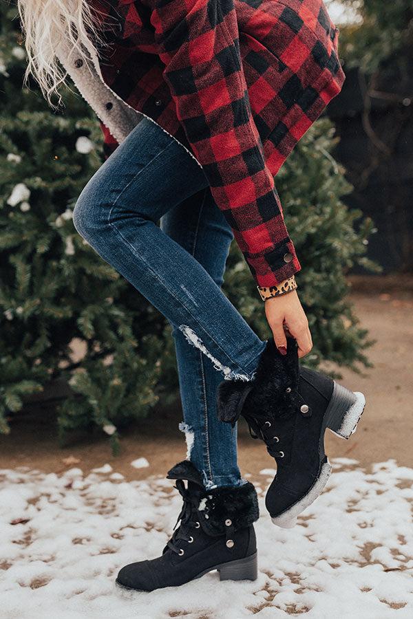 Impressions The Arielle Faux Fur Lined Boot In Black