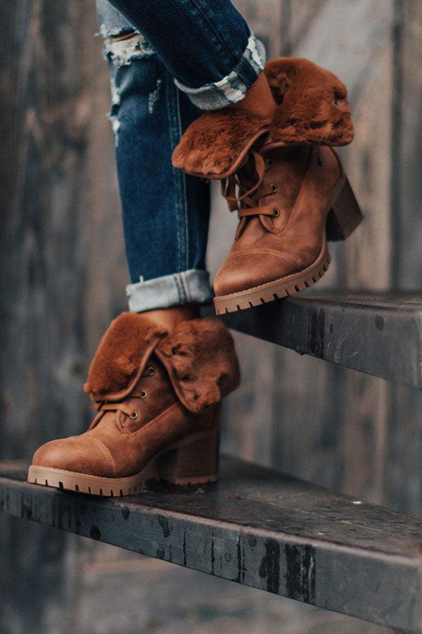 Impressions The Arielle Faux Fur Lined Boot In Brown