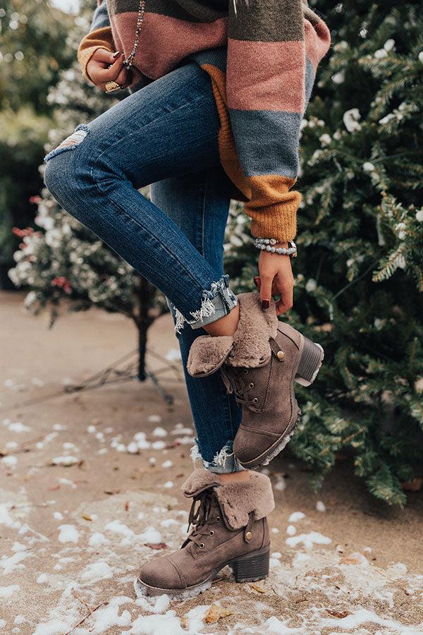 Impressions The Arielle Faux Fur Lined Boot In Chesnut