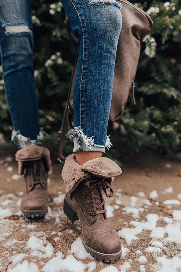 Impressions The Arielle Faux Fur Lined Boot In Chesnut