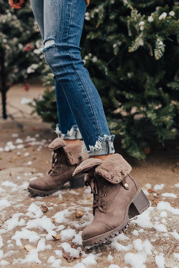 Impressions The Arielle Faux Fur Lined Boot In Chesnut