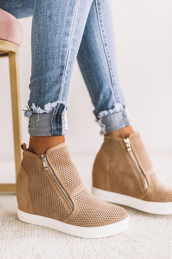 Impressions The Asher Perforated Bootie In Iced Latte