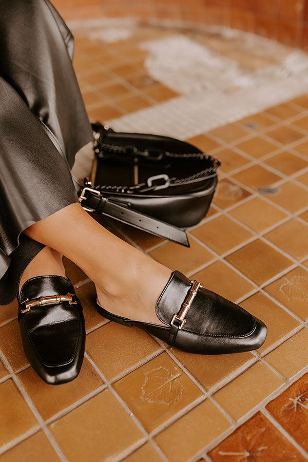 Impressions The Aubrey Faux Leather Mule Loafer In Black