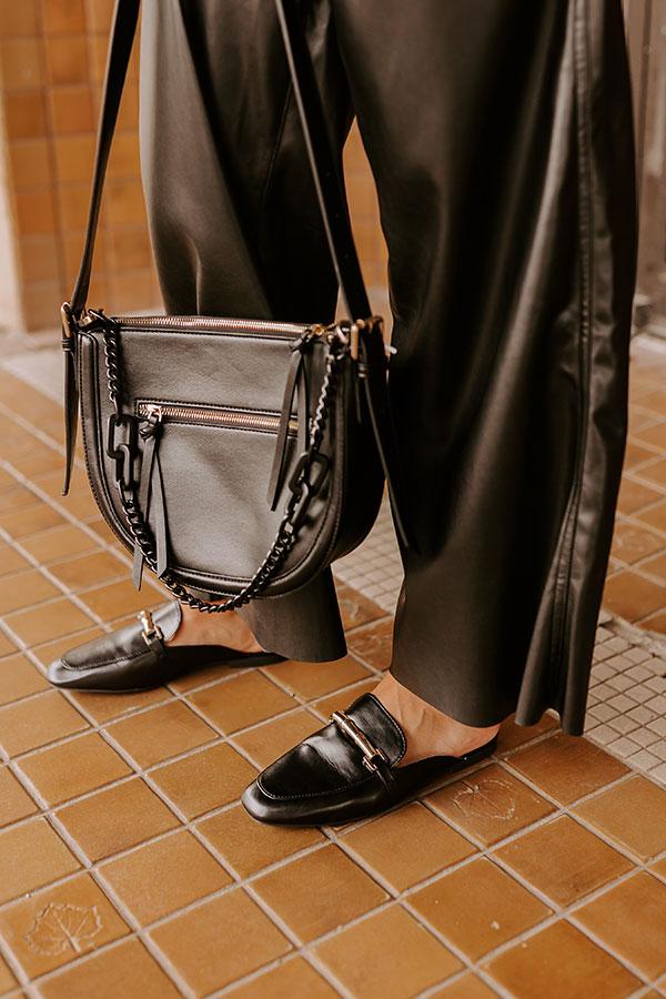 Impressions The Aubrey Faux Leather Mule Loafer In Black