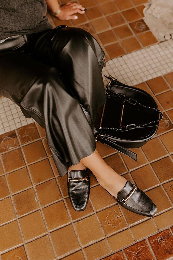 Impressions The Aubrey Faux Leather Mule Loafer in Black