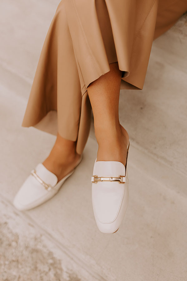 Impressions The Aubrey Faux Leather Mule Loafer In Cream