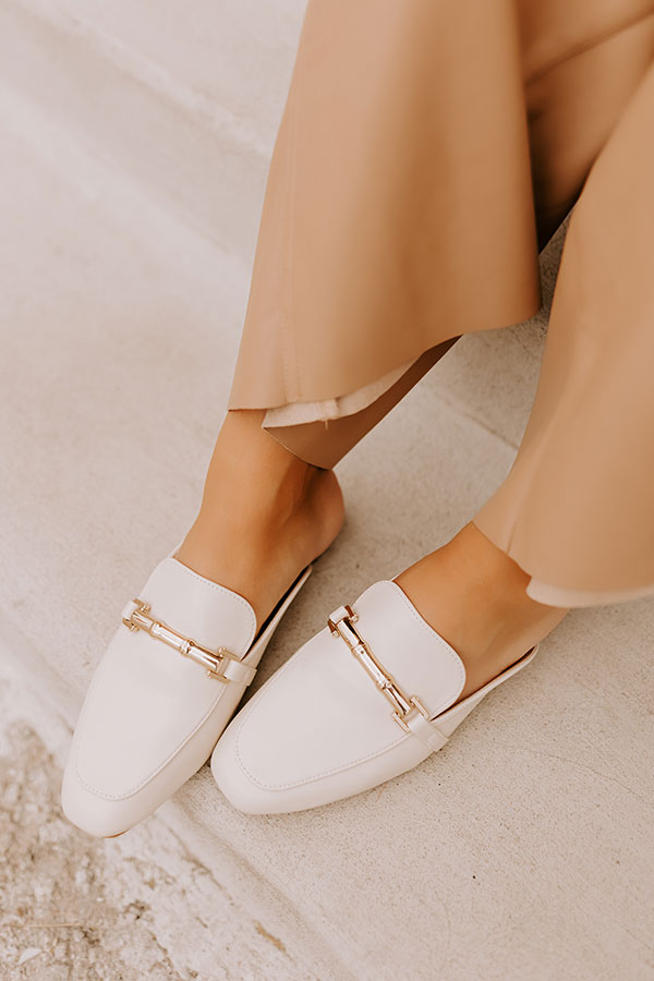 Impressions The Aubrey Faux Leather Mule Loafer In Cream