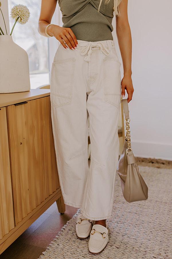 Impressions The Aurora High Waist Cargo Barrel Leg Jean