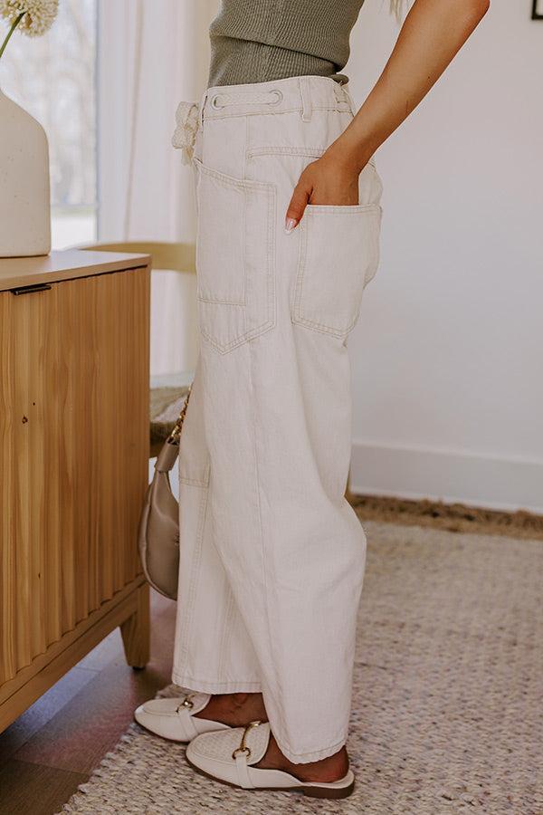 Impressions The Aurora High Waist Cargo Barrel Leg Jean