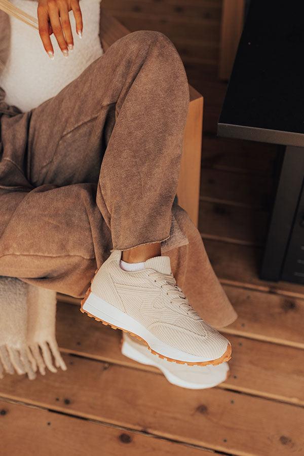 Impressions The Blake Corduroy Sneaker In Light Oatmeal