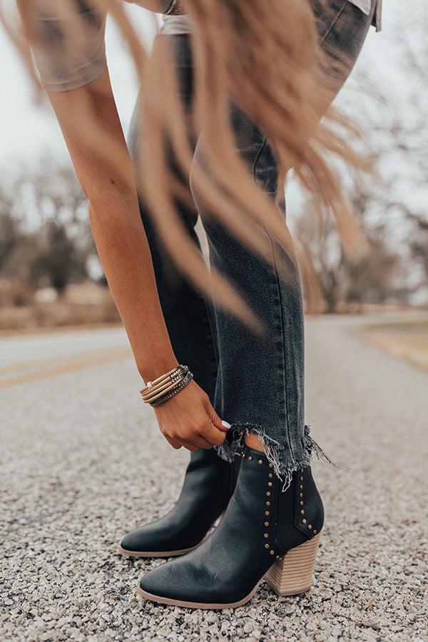 Impressions The Booker Faux Leather Bootie In Black