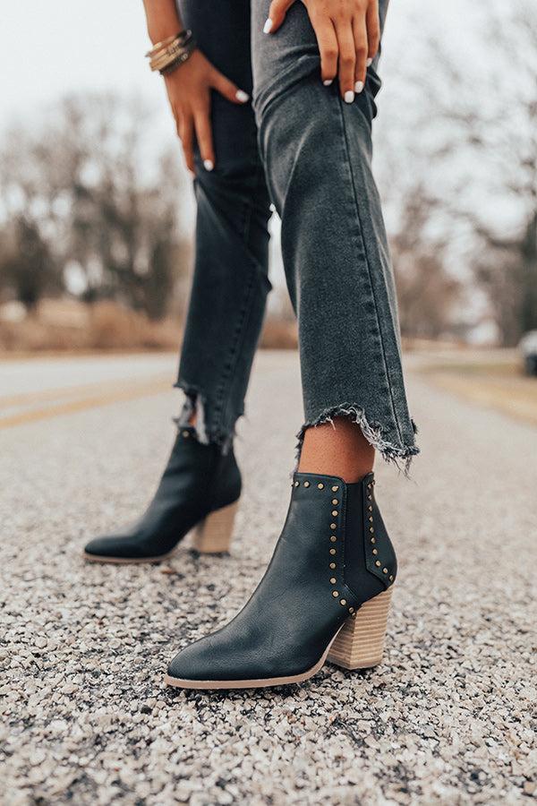 Impressions The Booker Faux Leather Bootie In Black
