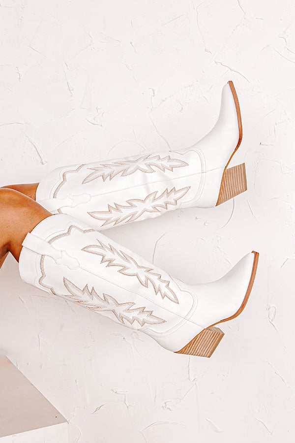 Impressions The Braelynn Faux Leather Boot in White