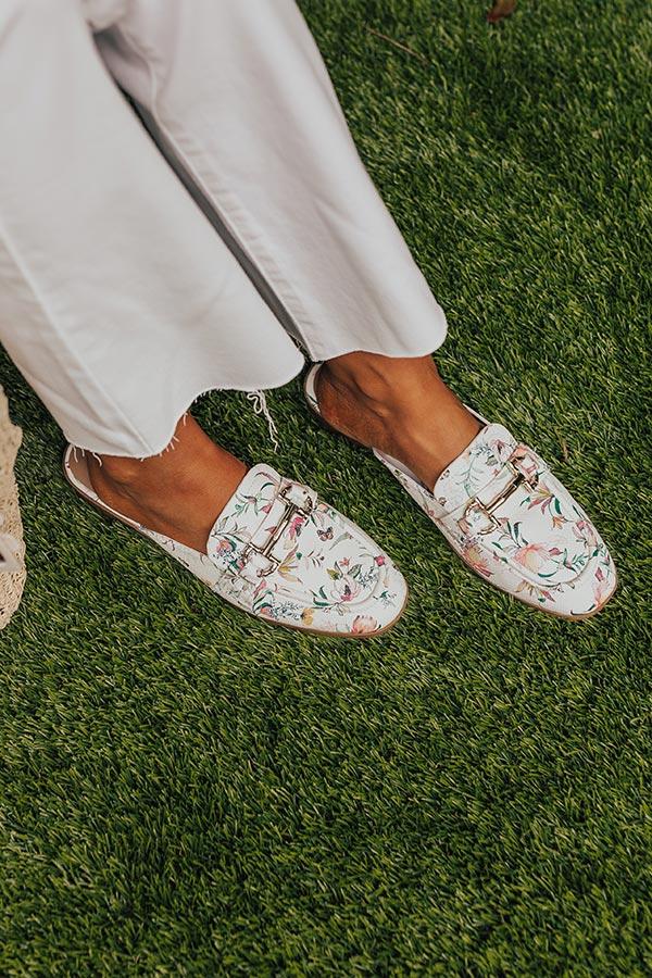 Impressions The Bridget Faux Leather Mule Loafer In Ivory