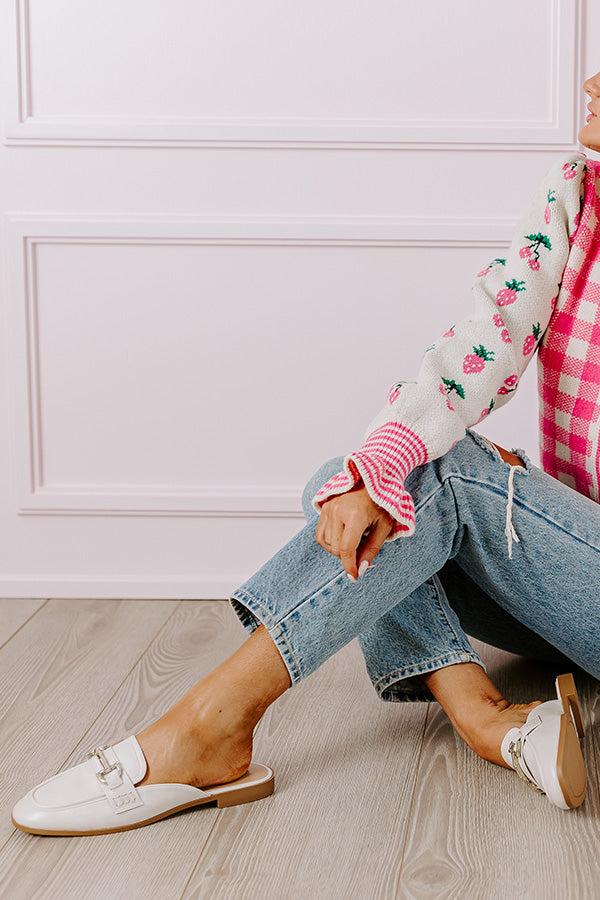 Impressions The Bridget Faux Leather Mule Loafer In Light Stone