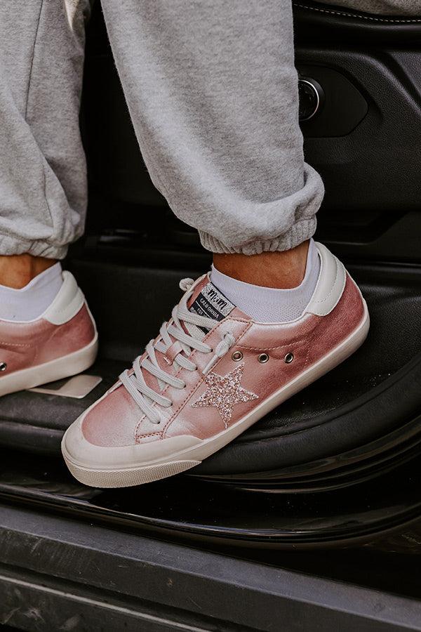 Impressions The Brinly Vintage Faux Leather Sneaker In Pink