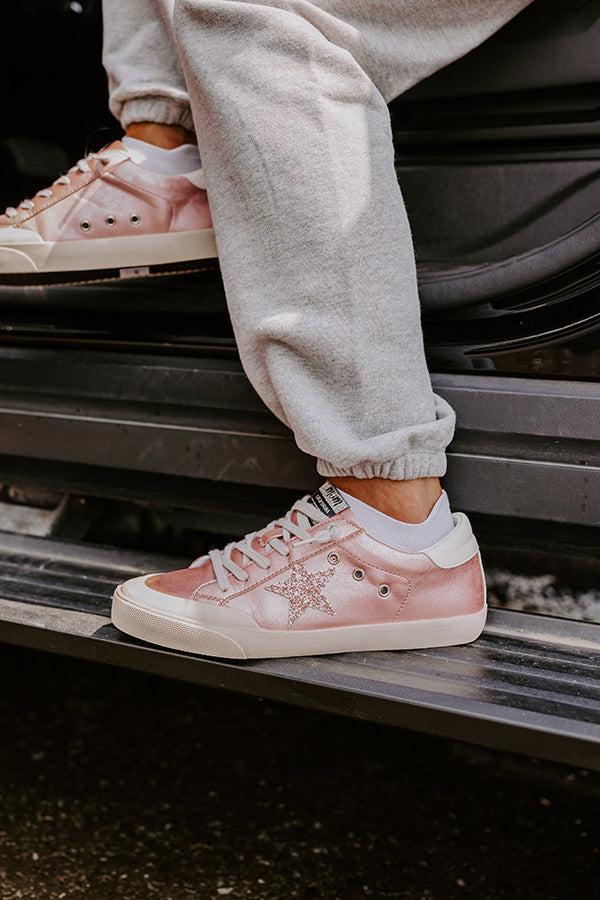 Impressions The Brinly Vintage Faux Leather Sneaker In Pink