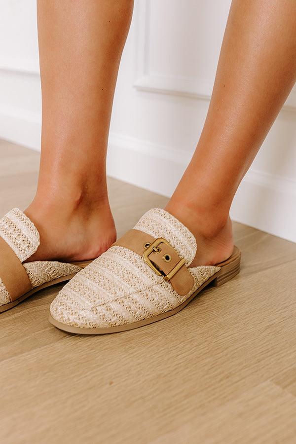 Impressions The Brooke Raffia Woven Flats In Natural