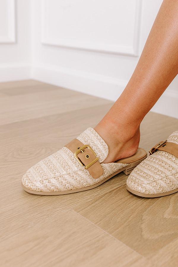 Impressions The Brooke Raffia Woven Flats In Natural
