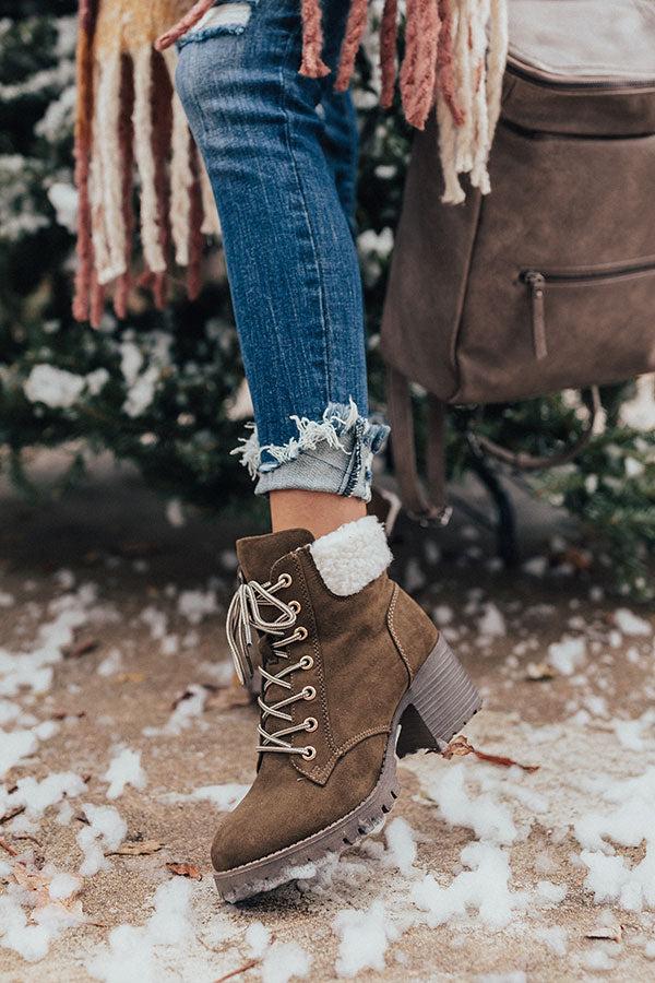 Impressions The Brooklyn Faux Suede Boot In Army Green