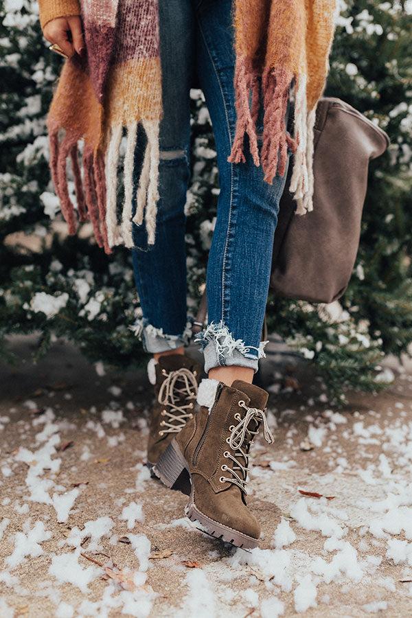 Impressions The Brooklyn Faux Suede Boot In Army Green