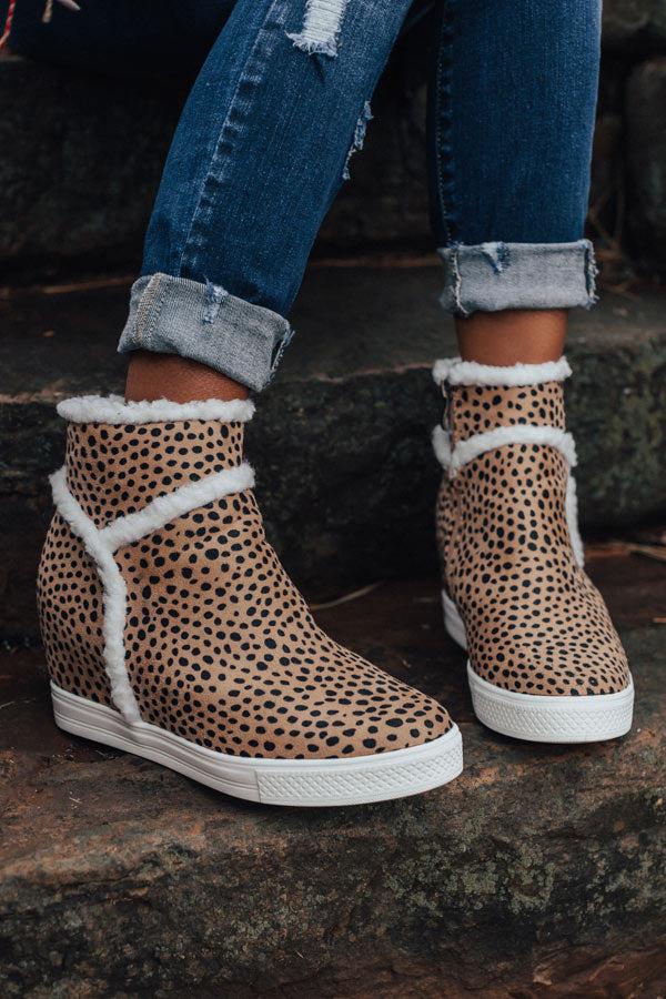 Impressions The Bryant Faux Suede Bootie In Cheetah Print