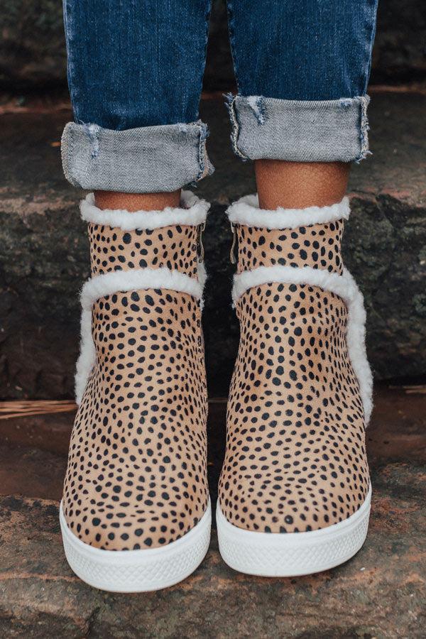 Impressions The Bryant Faux Suede Bootie In Cheetah Print